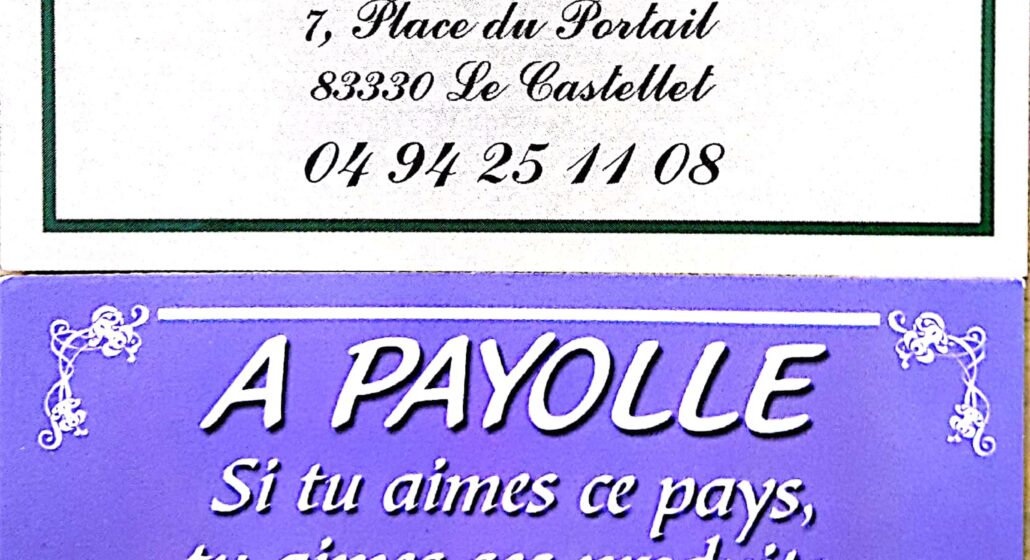 Le Vin'Olive et Payolle